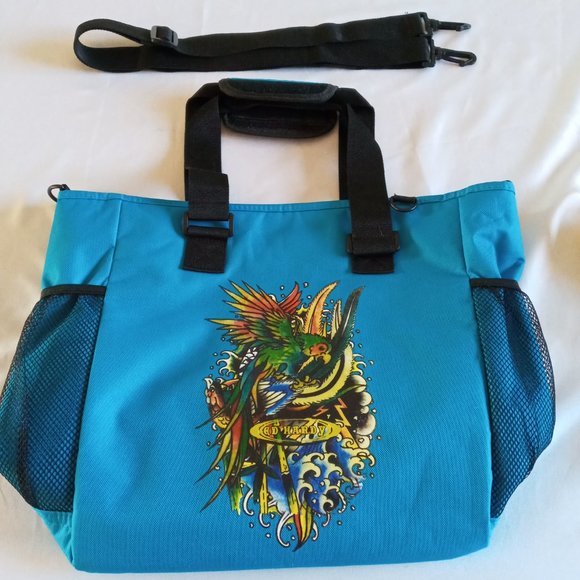 Ed Hardy Parrot Print Heavy Duty Christian Audigier Nia tote - Picture 8 of 8
